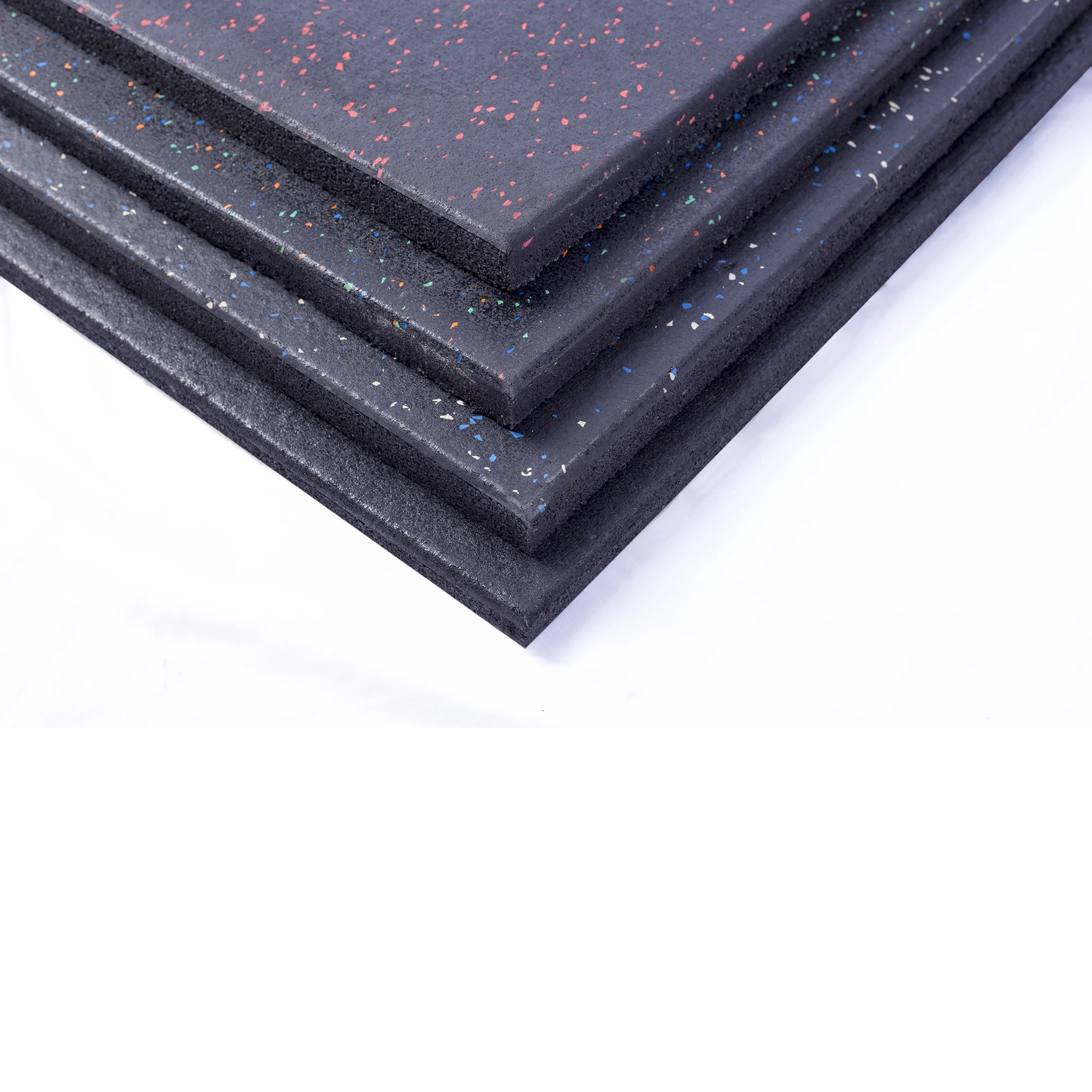 Gym Rubber Flooring Mats Rubber Tiles For Fitness heavy duty 1m x 1m black rubber gym floor mats