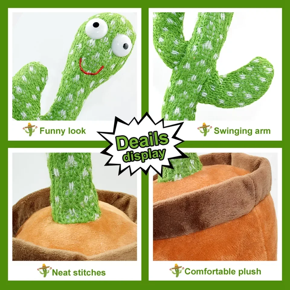 TS Best Price LED 120 Songs Soft Wriggle Toy Sing Function Dancing Sound Funny Gift Magic Cactus For Boys And Girls