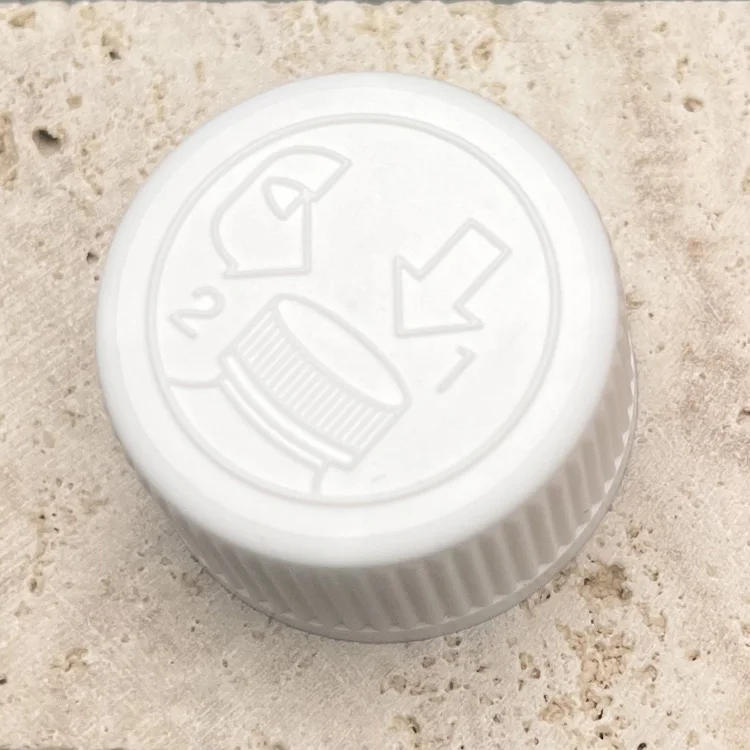 Child resistant cap double wall ribbed pressure screw cap minoxidil 5% hair growth packaging