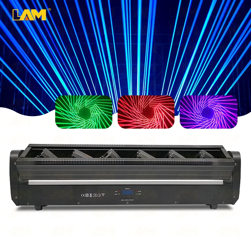 6 Eyes Dmx Lazer Red Bar Moving Head Lazer Barra Lighting Cabeza Movil Dj Lite Move Light 6pcs 500mw RGB Laser Light For Party