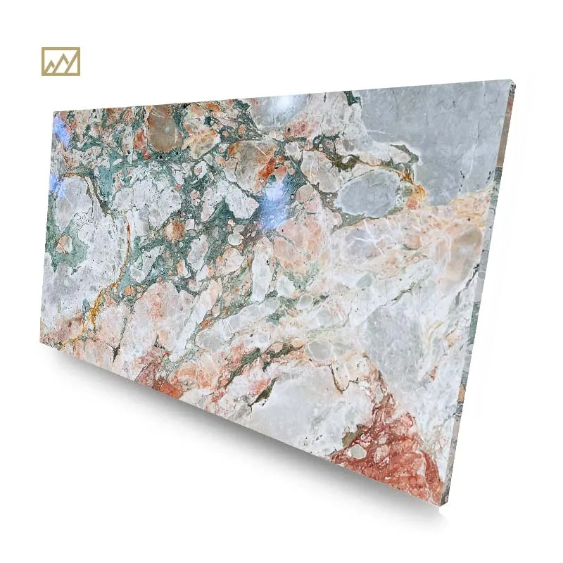 New luxury nature stone Four Season Green Marble Slab of 20 mm thick polished size for 2800*1800 mm large quantity available