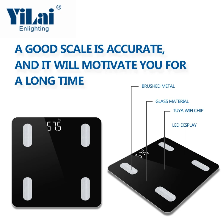 Электрическая умная цифровая шкала для ванной tuya bluetooth pese personne весы взвешивания жира с Wi-Fi