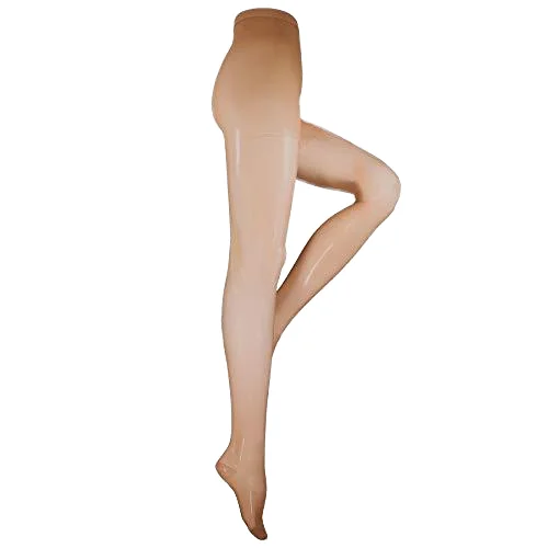 Custom Slim fit compression pantyhose for women 15-20mmHg medical shaping 20 D transparent beige color large ballet pantyhose
