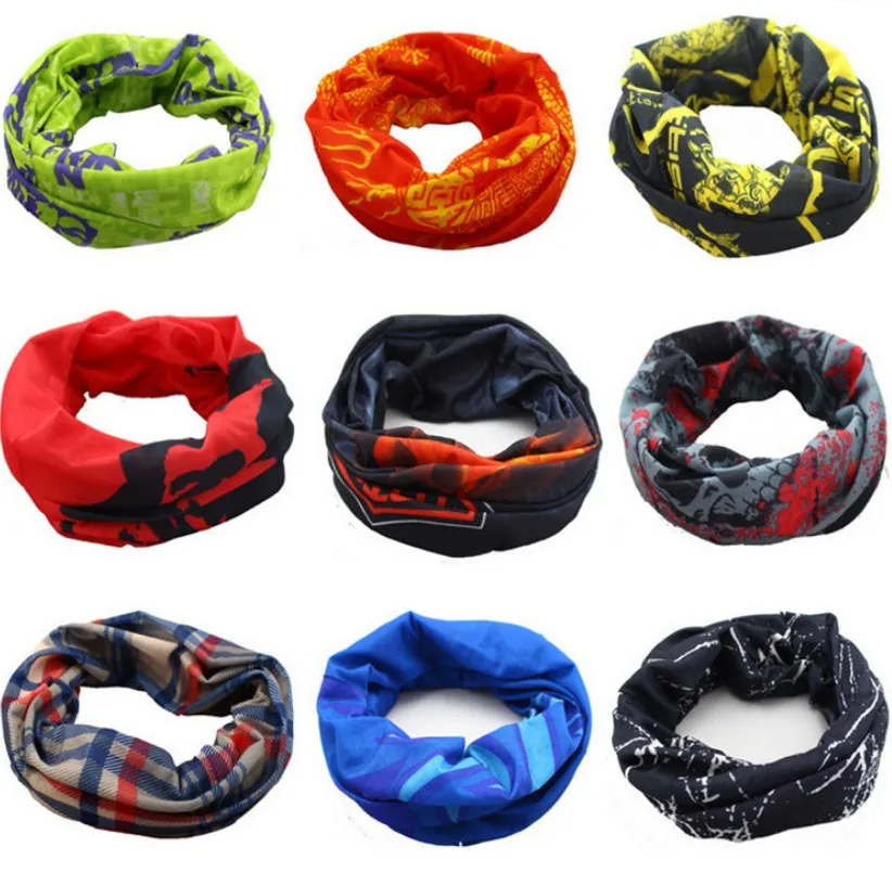 Wholesale Customized 25*50cm Magic Buffs Neck Scarf Tubular Seamless Cooling Skull Flag Bandana Buffs