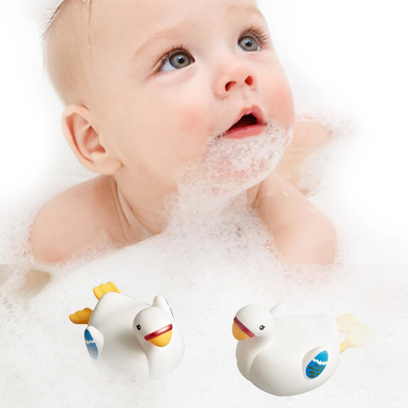 XST For Toddlers Wind-up Swan Tub Swimming Bathroom Animal Plastic  Baby Wind up Bath Toys
