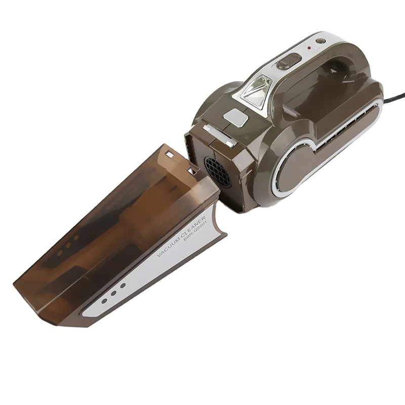 Multifunctional Car Vacuum Cleaner 12V 120W, Wet & Dry Vacuum Cleaner & Air CompressorTire Inflator LED Lights, Car Accessories