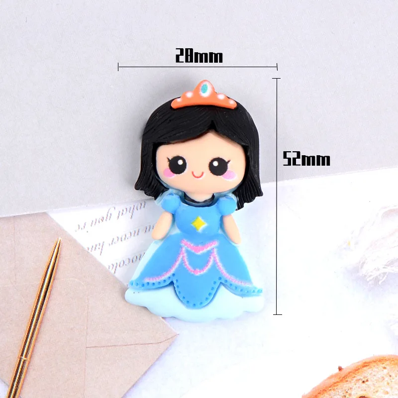 100PCS/BAG Angel Princess Flatback Resin Charms For Slime Mobile Case Keychain DIY Craft Decoration Flat Back Resin