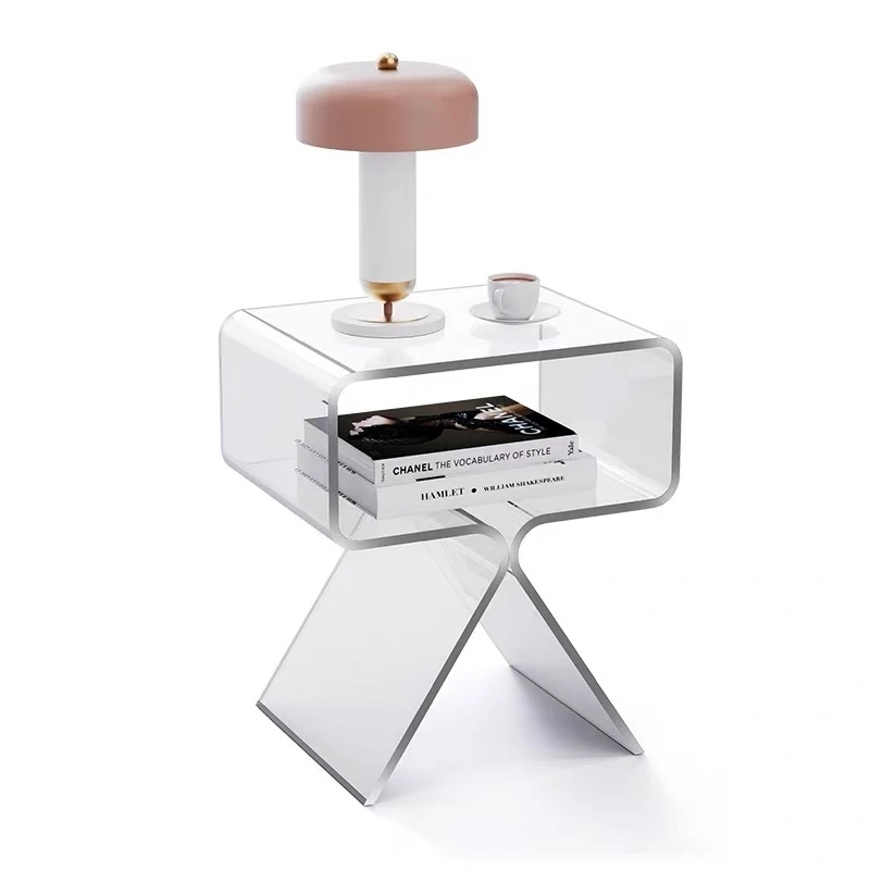 Transparent Fashion Acrylic Bedside Table Night stand Bedroom small tea coffee table