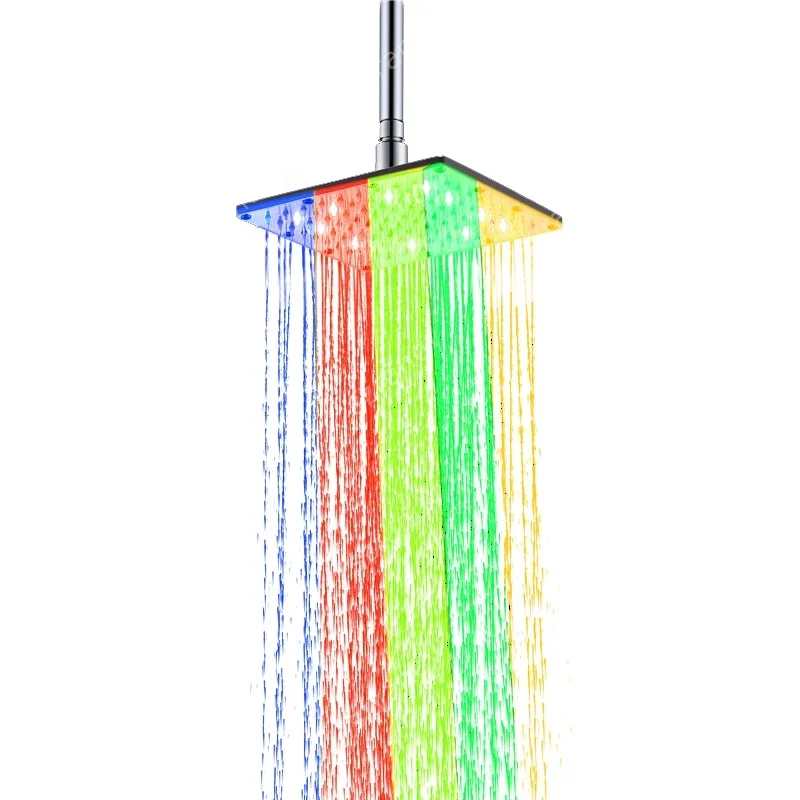 8 inch Bathroom Single Red Color LED Shower Fan Light