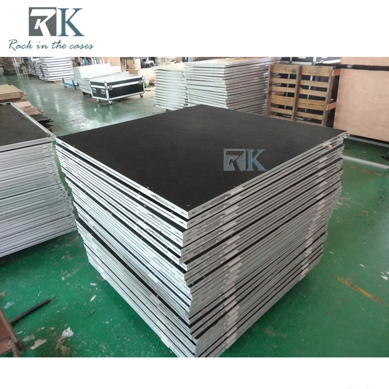 Aluminum folding stage system with ramps portable for events stage