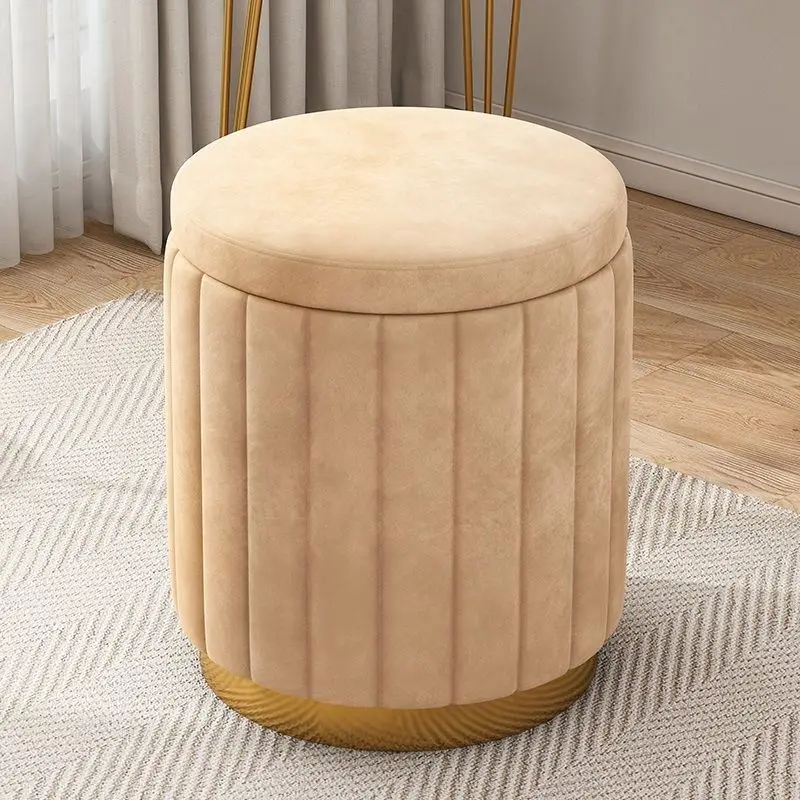 VEKEDA Velvet Ottoman Stools Ottomans Fabric Leather Material With Storage For Dresser And Makeup Stand Factory Price