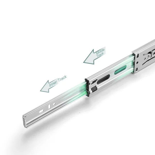 Sell Well New Type Pull Out Concealed 90 Degrees Turn Drawer Rail Slide Hardware Ball Bearing