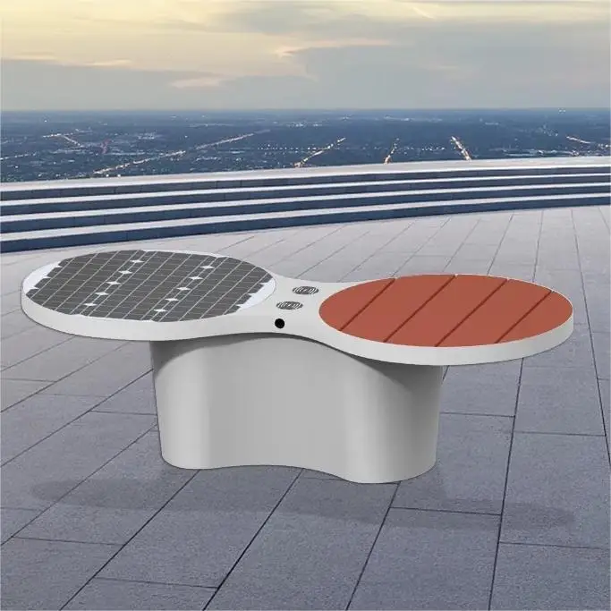 Modern Solar Smart City bench Outdoor high-quality solar street furniture solar charging seats