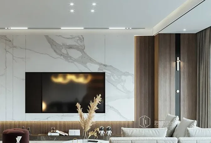 Interior Decoration Design PVC Coating Corrugated Wall Cladding WPC Integrated Panels