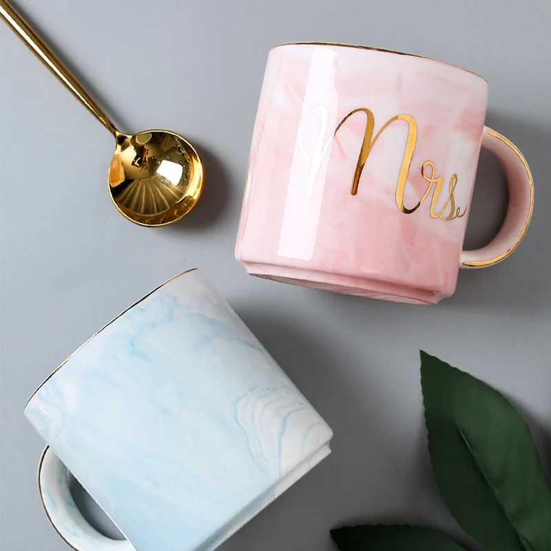 Hot Sale  Porcelain Coffee Cups Marble Mug