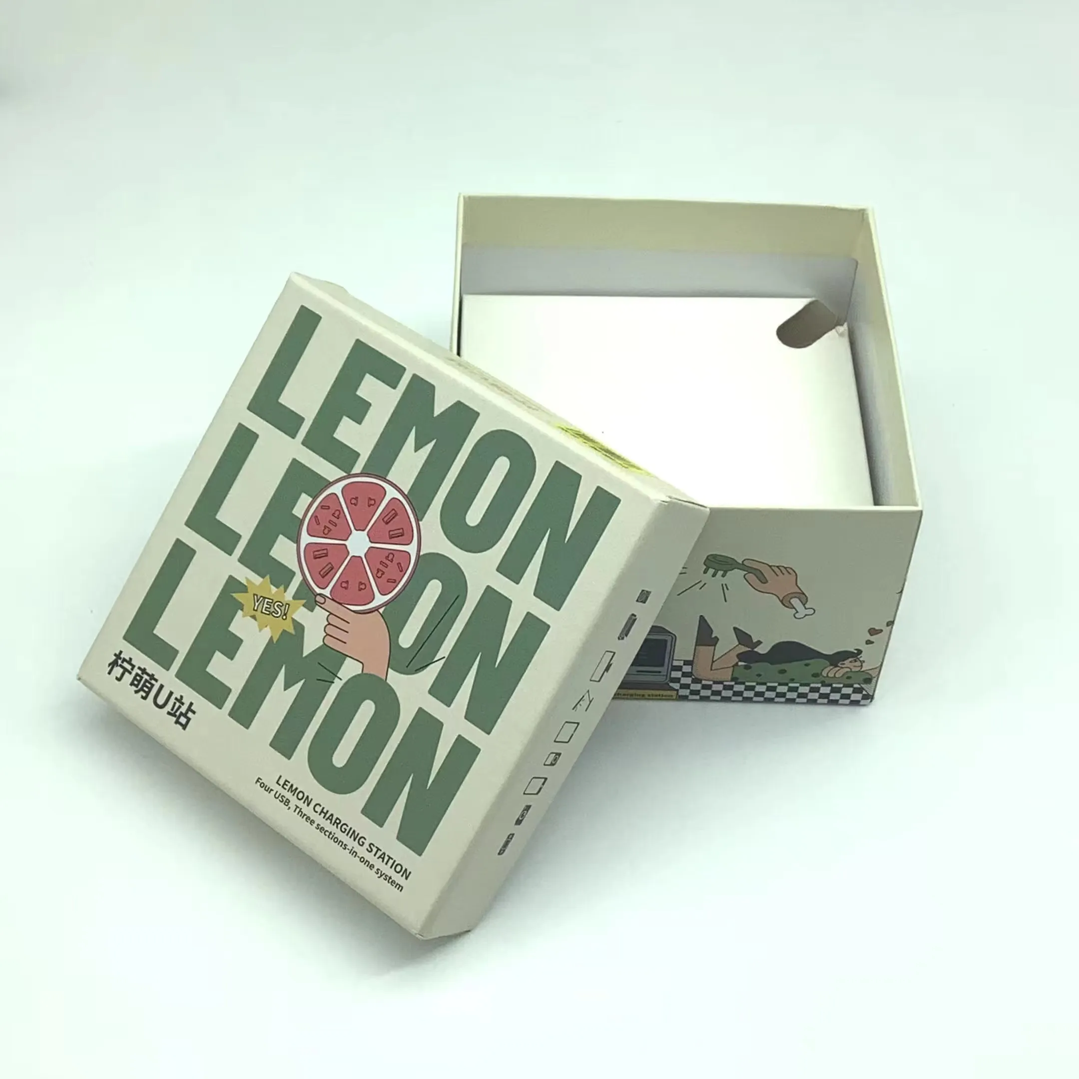 Custom  Printing Box With Lid Packaging Cardboard Paper Gift Box With Lid Foam Insert Dividers