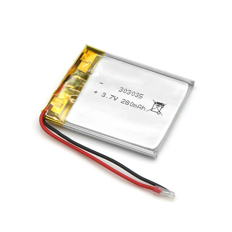 Customized lipo battery 303035 280mah high temperature resistance li-polymer battery