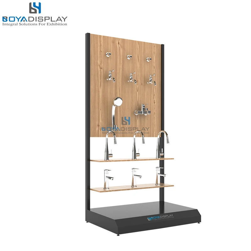 Customized  Displays New Design Arrive Unique Style Professional  Bathroom Kitchen Shower Tap Faucet Display Rack Stand