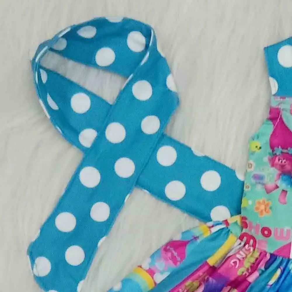 2020 New design cute cartoon styles dots baby girls party twirl dresses fashion children hot selling casual dresses