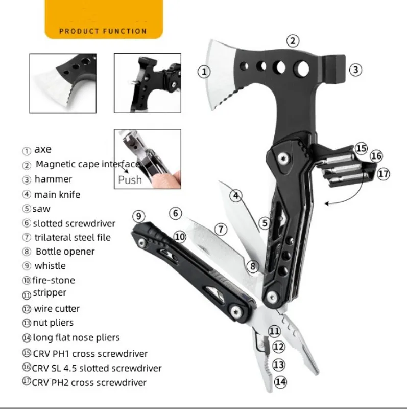 Best Selling Multi tool Axe Camping Accessories mobile repair tool screwdriver handle