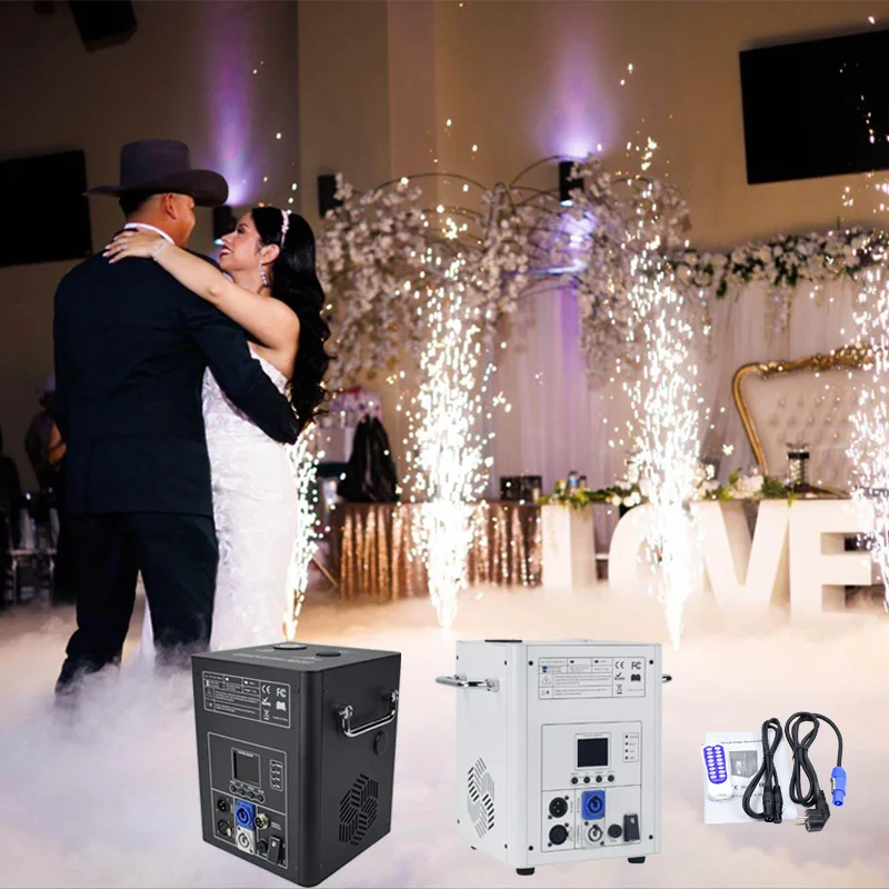 Сценический Бенгальский фейерверк 750 Вт, наружная машина с ЖК-дисплеем, беспроводное управление DMX, переносная ручка, холодная Искра, свадебная машина