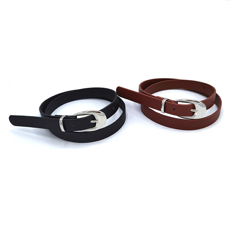 2023 fashion women belt 2 pk  tiny PU leather belt nice waist belt for dress