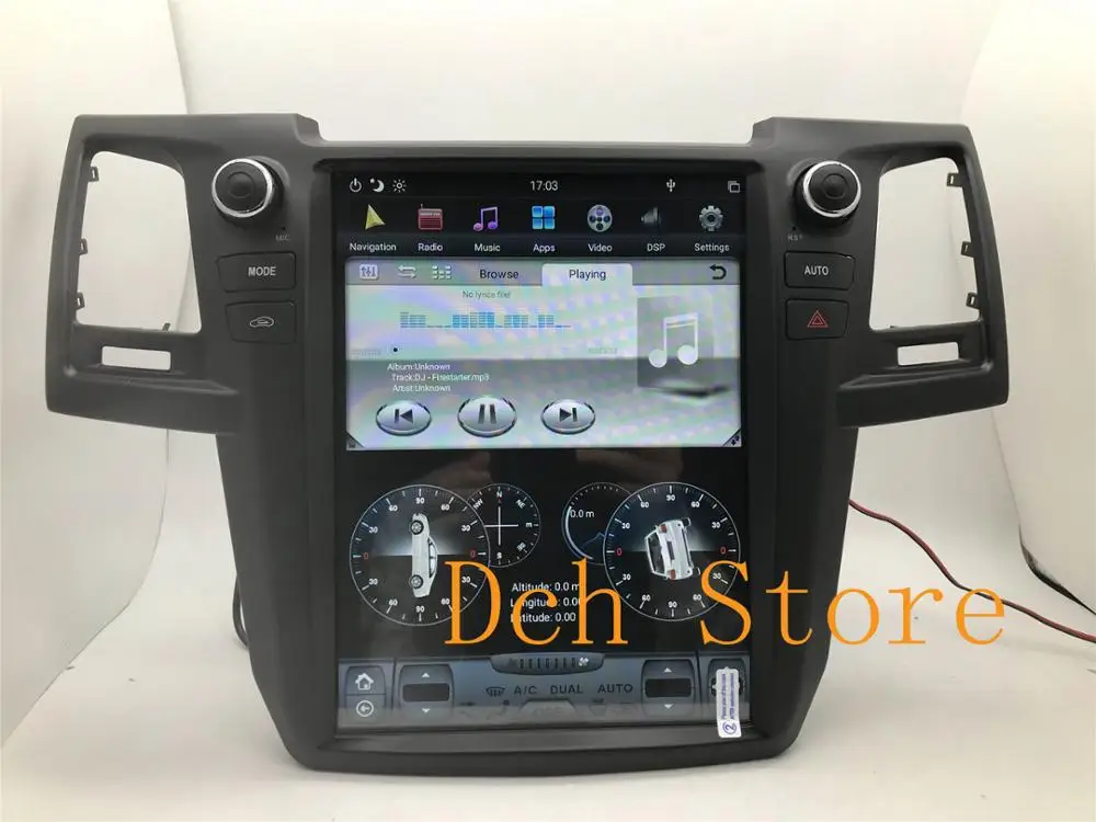 12.1'  Vertical tesla style Android 11 Car DVD player GPS for Fortuner 2007-2015 smart multimedia system navigation car 128g