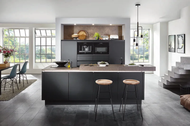 Американские современные дизайнерские настенные базовые элементы серые лакированные кухонные шкафы