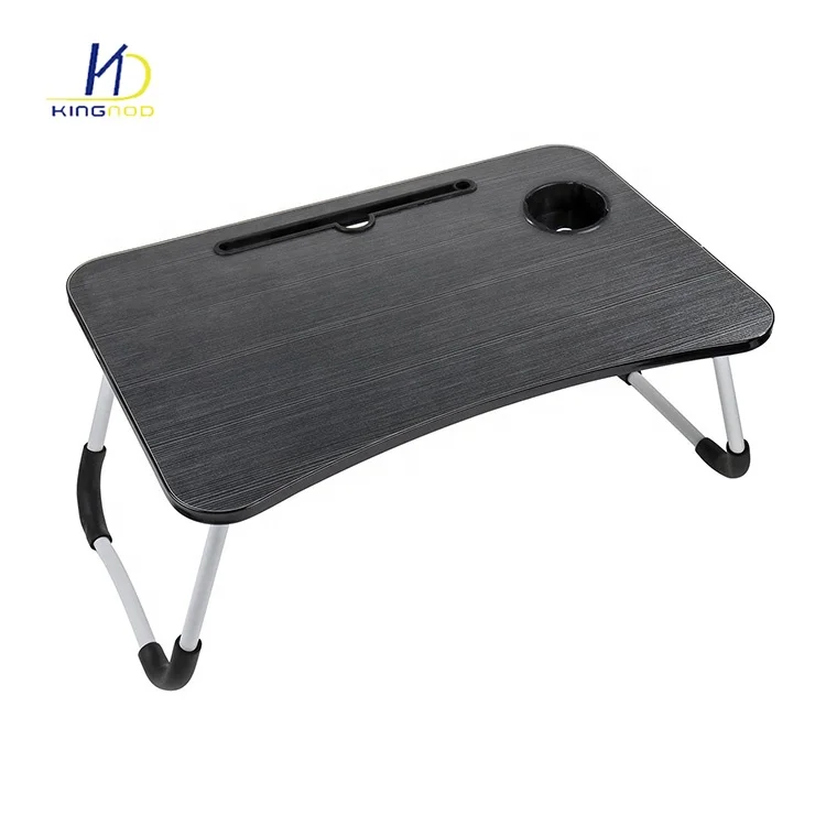 Folding Laptop Bed Desk Wood Top Kid Study Desk With Drawer For Writing Desk Office Home Use