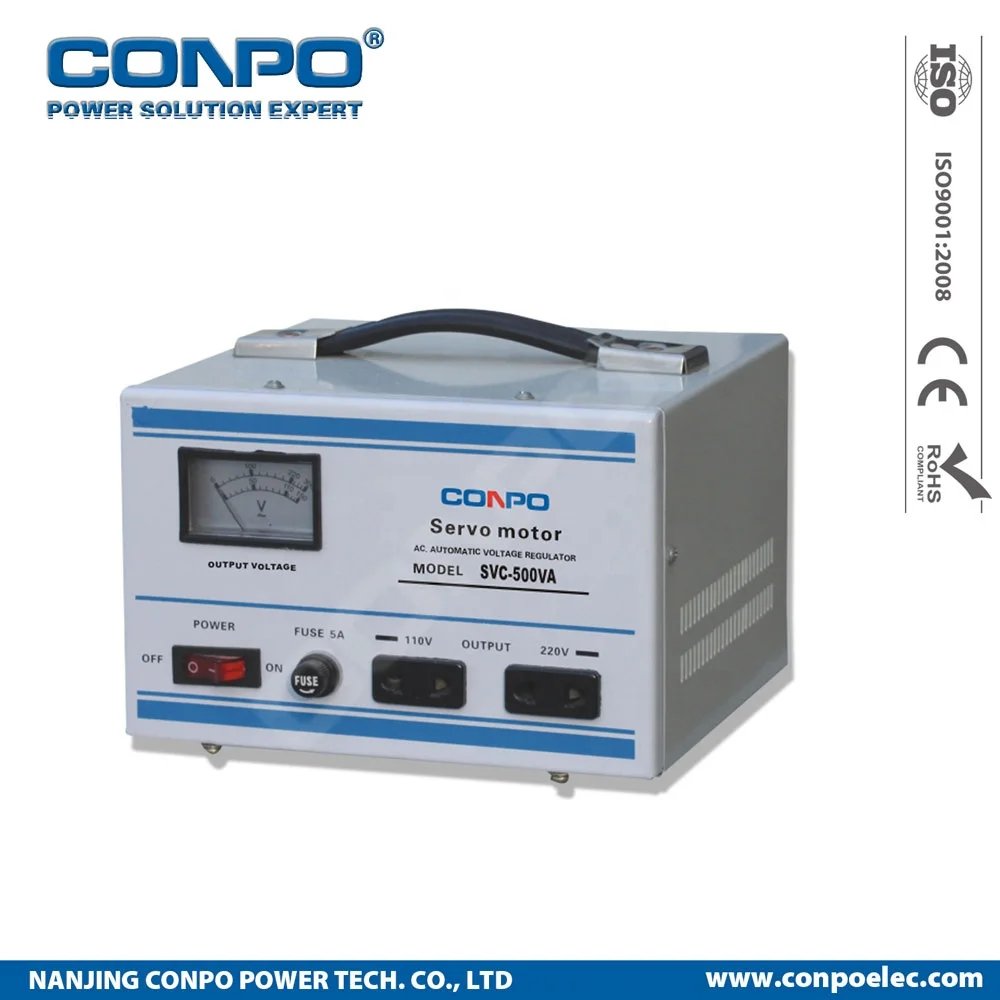 SVC-2000VA(new) 2KVA Single Phase Servomotor-type high accuracy AC Automatic Voltage stabilizer regulator AVR 220V/110V, CE RoHS