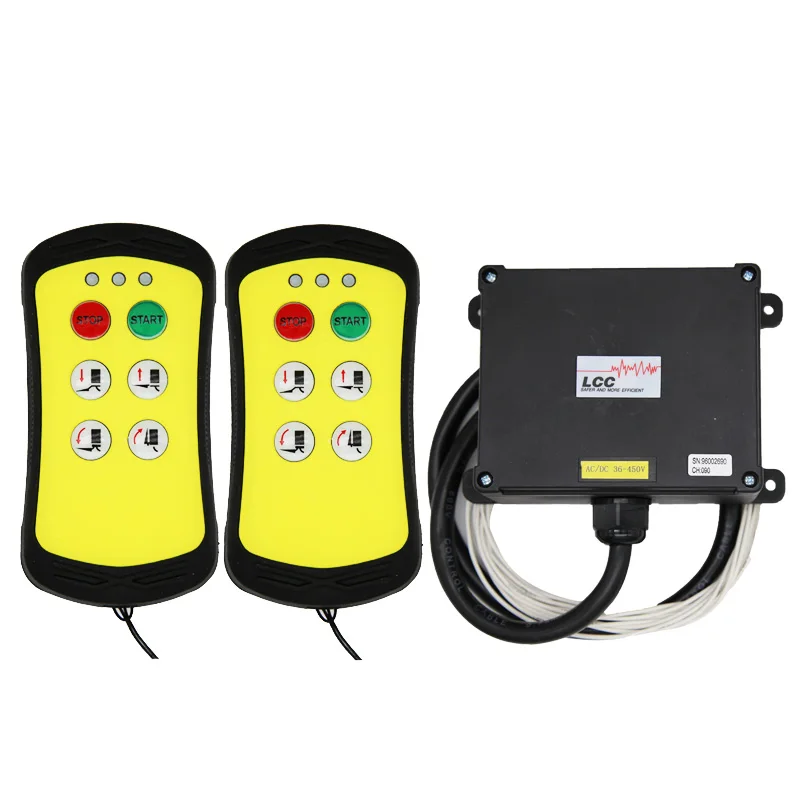 Wireless crane industrial 433mhz single speed radio free programmable remote control 2TX & 1RX