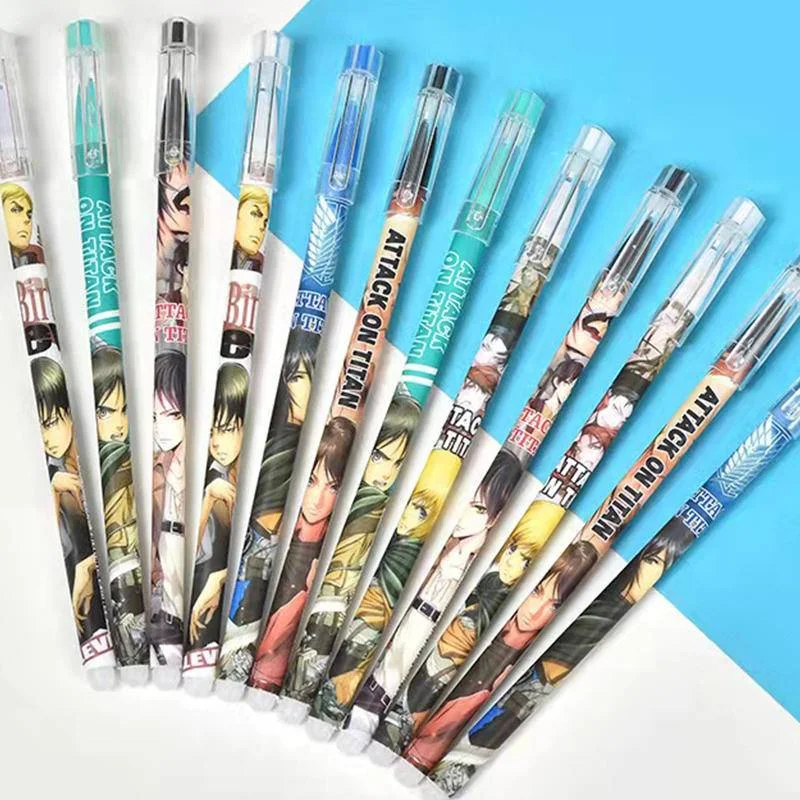 Anime Erasable Pen Blue Black Ink Magic Gel Pen School Office Writing Supply Gift