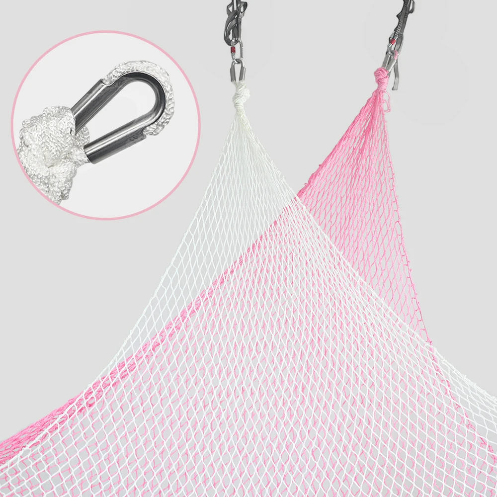 
Aerial Yoga Hammock fishing Net 100% Polyester Gradient Pink for Circus, Acrobatics, Aerial Yoga Apparatus 