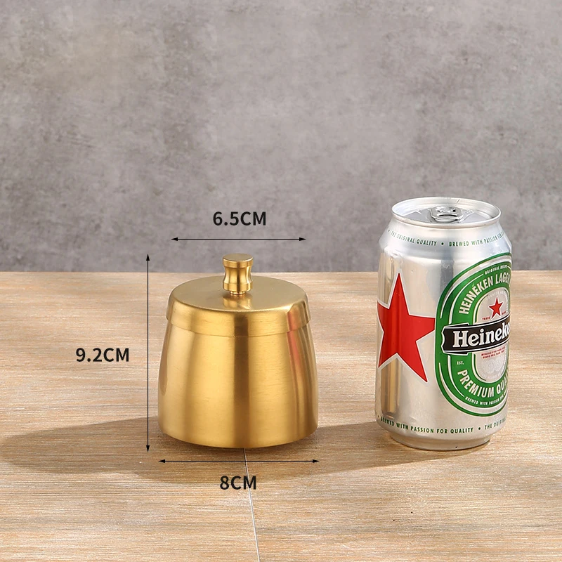 Custom Pocket Ashtray Gold Stainless Steel