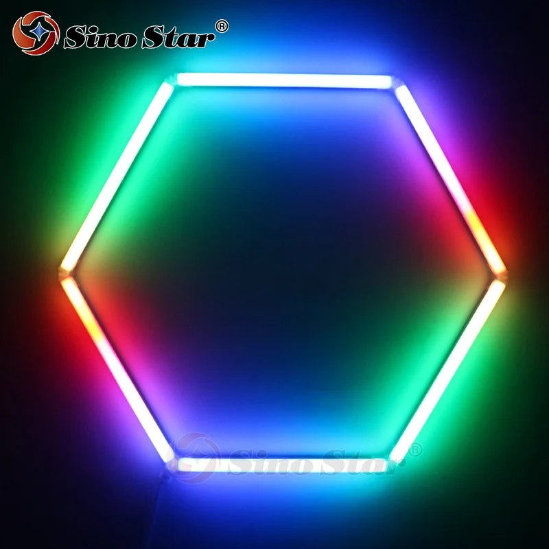 1707*1715mm Most Popular Decorative Dj Stage Lighting Equipment Hexagonal Nightclub Led Lights RGB03