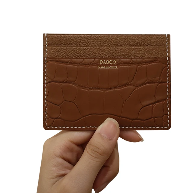 High-end Crocodile Skin Handmade Purse Envelope Shape Unisex Custom Luxury Fashion Designer Brand Leather Card Holders Wholesale