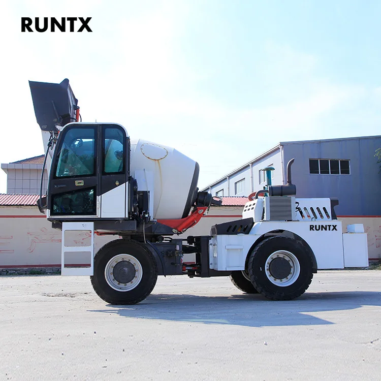 Дизельная портативная Бетономешалка RUNTX с насосом для изготовления бетонных блоков подъемником