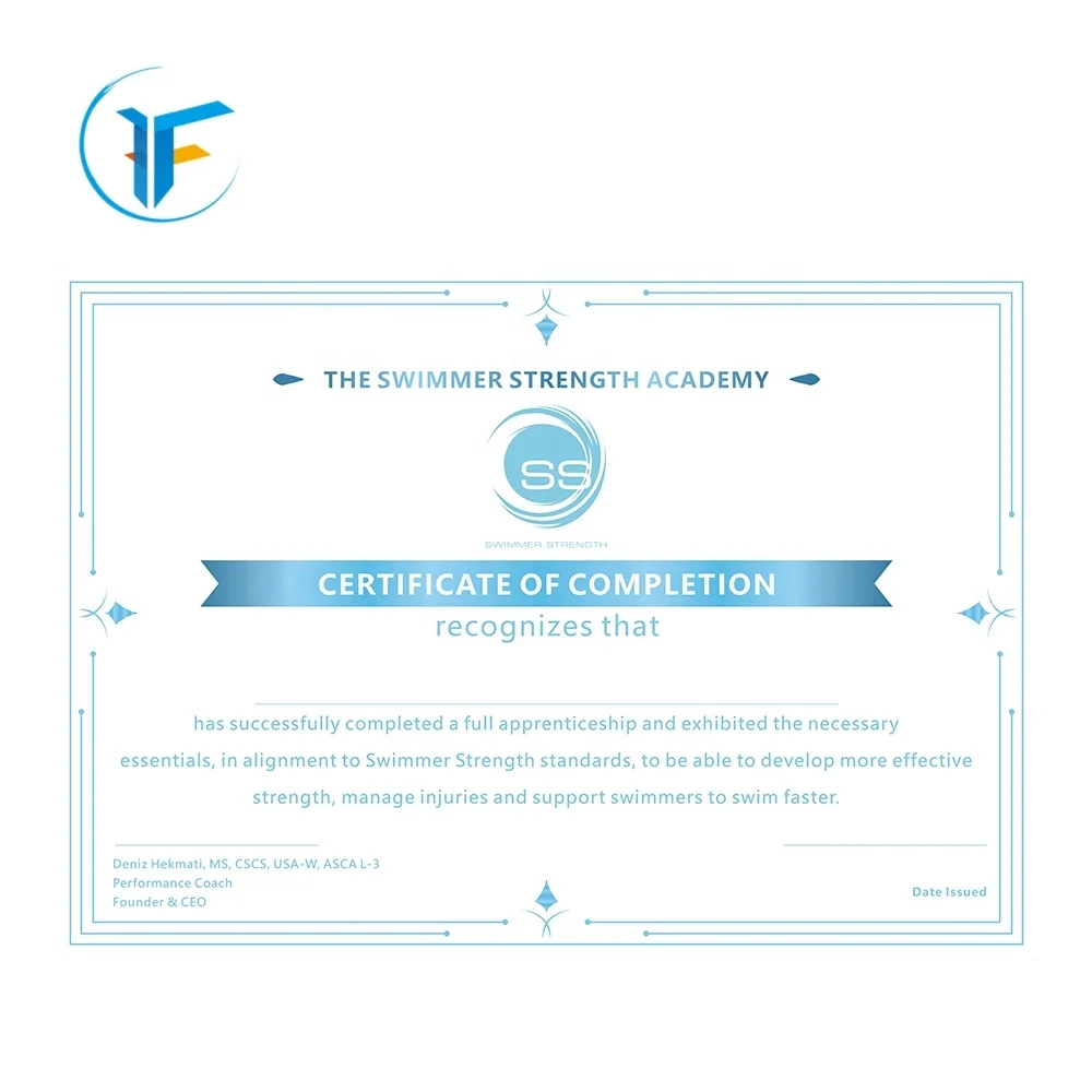 High quality watermark paper security certificate holographic gold foil certificate printing