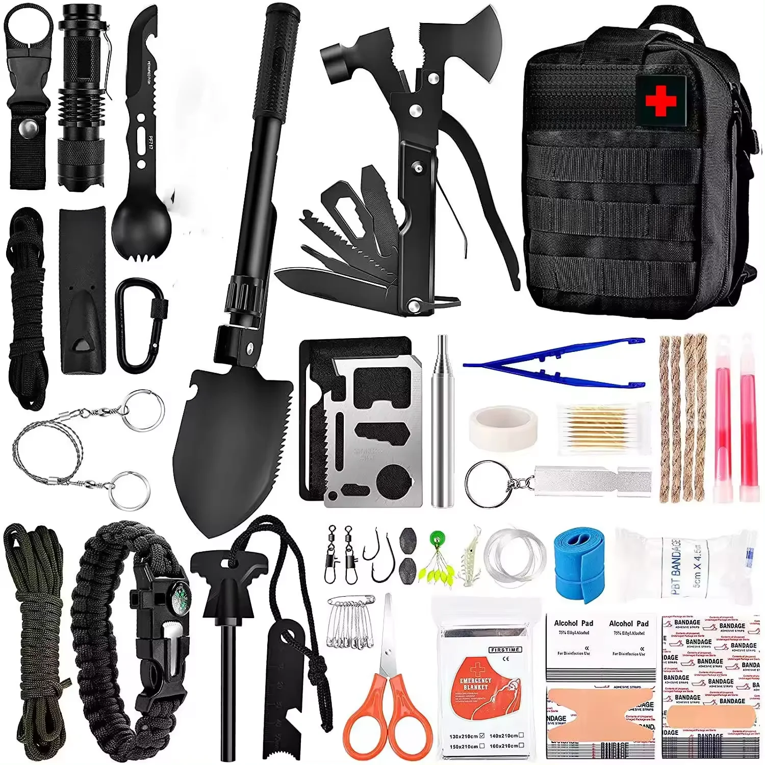 Hiking earthquake survival kit Emergency disaster Professional travel vehicle Outdoor camping first aid kit