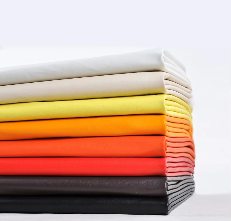 Waterproof Synthetic Leather Fabric Lamb Pattern PU Leather for Clothing Furniture Bag Luggage Sofa Footwear