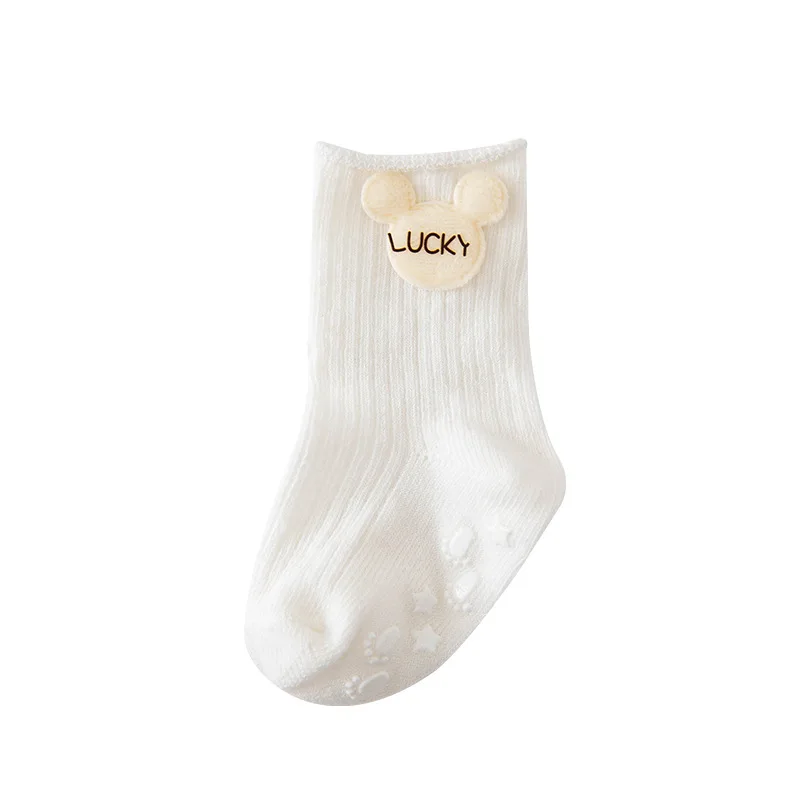 0-1-3 years old infant socks spring and autumn newborn baby cute cartoon doll toddlers non-slip floor socks
