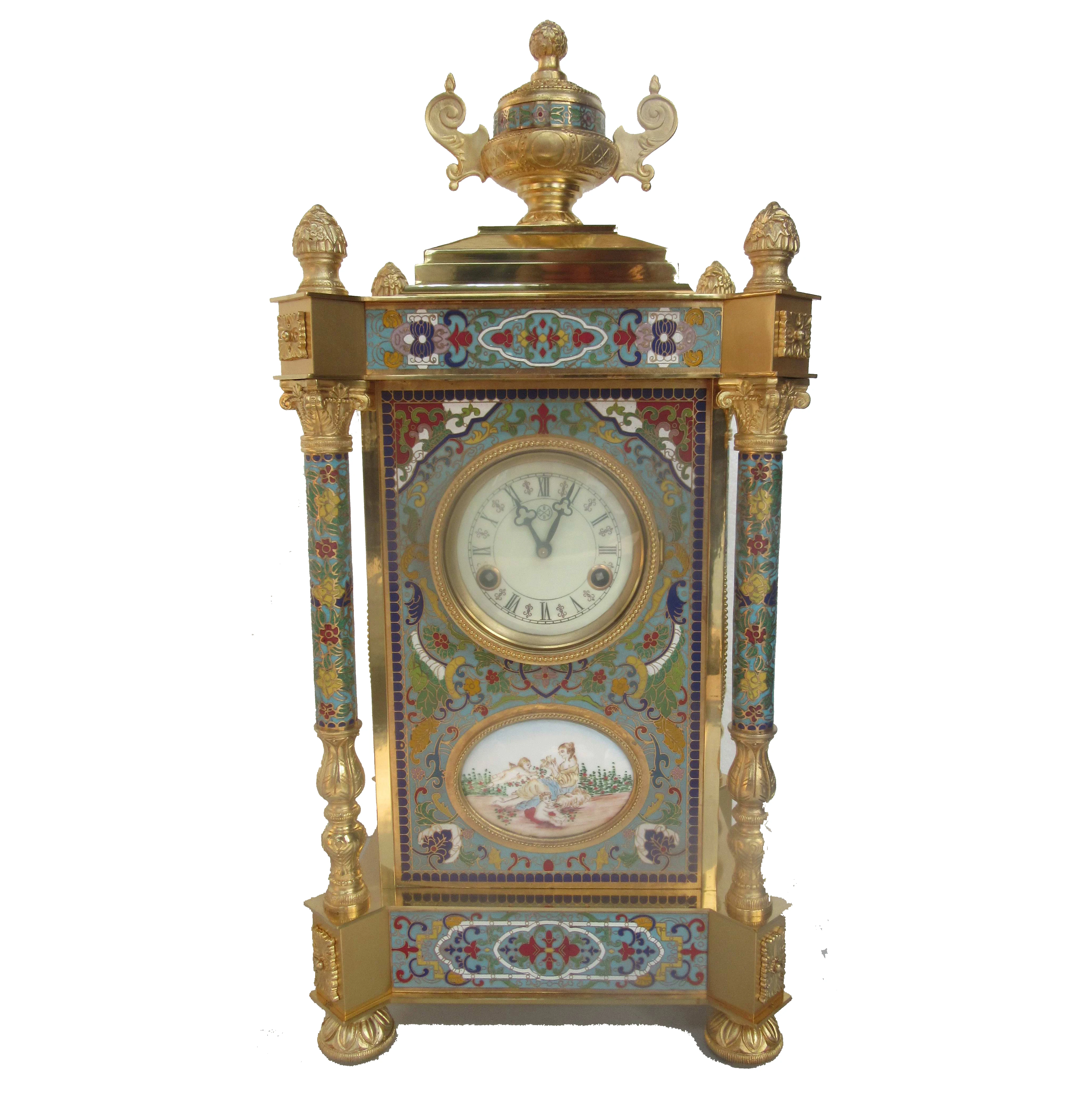 Стол/настольные часы из цельной латуни