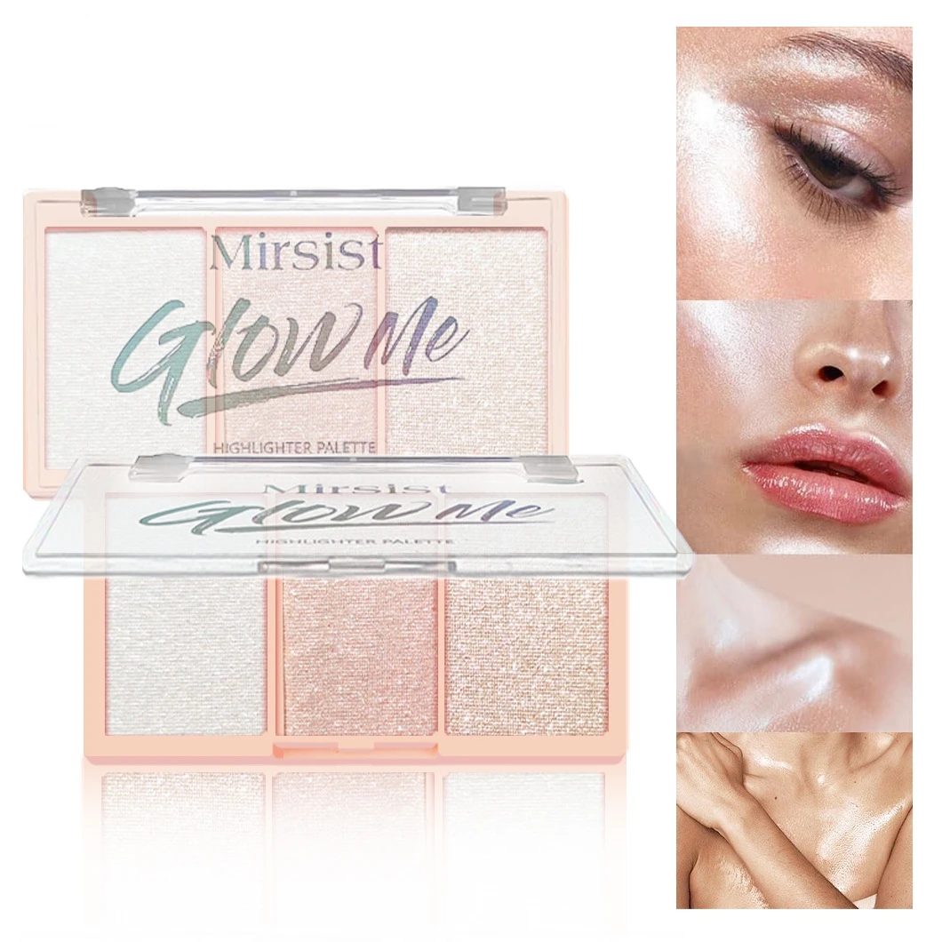 korean vegan make up face glitter highlighter powder pigment private label makeup body pressed powder highlighter palette