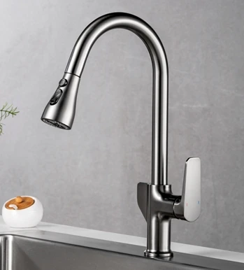 Kitchen Intelligent Digital Display Three Levels Water Extraction Pot Faucet