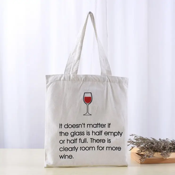 Promotional Cheap Eco Custom Canvas Cotton Shopping Bags with logo print