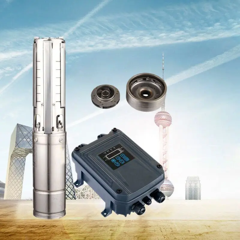 72V1.5HP high lift stainless steel solar submersible pump 101m high pressure agricultural irrigation deep well pump