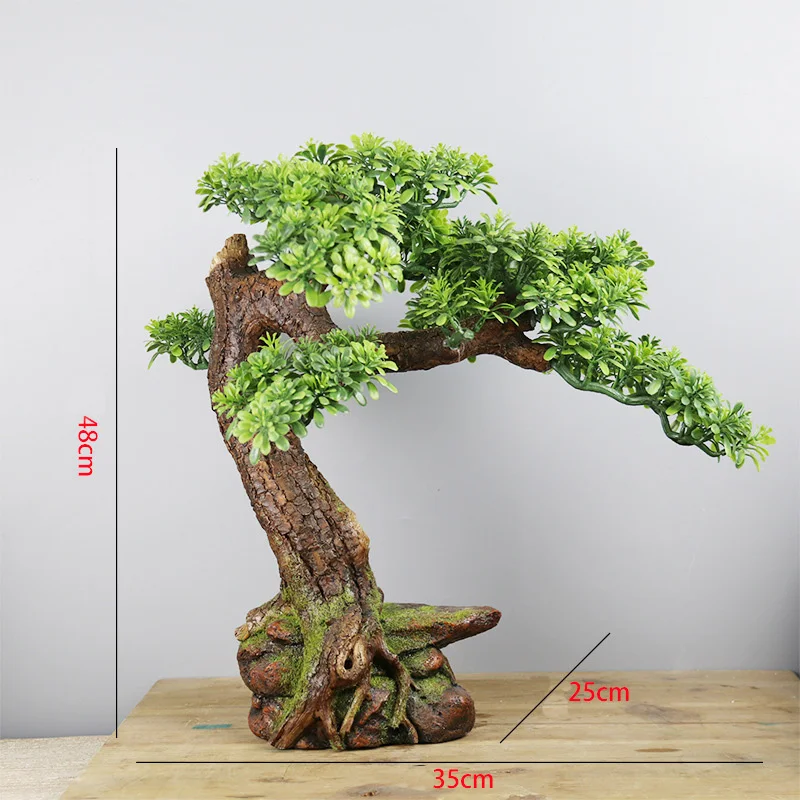 Mini Artificial Pine Bonsai Tree Guest-greeting Pine Artificial Plant decorative living room green plant artificia