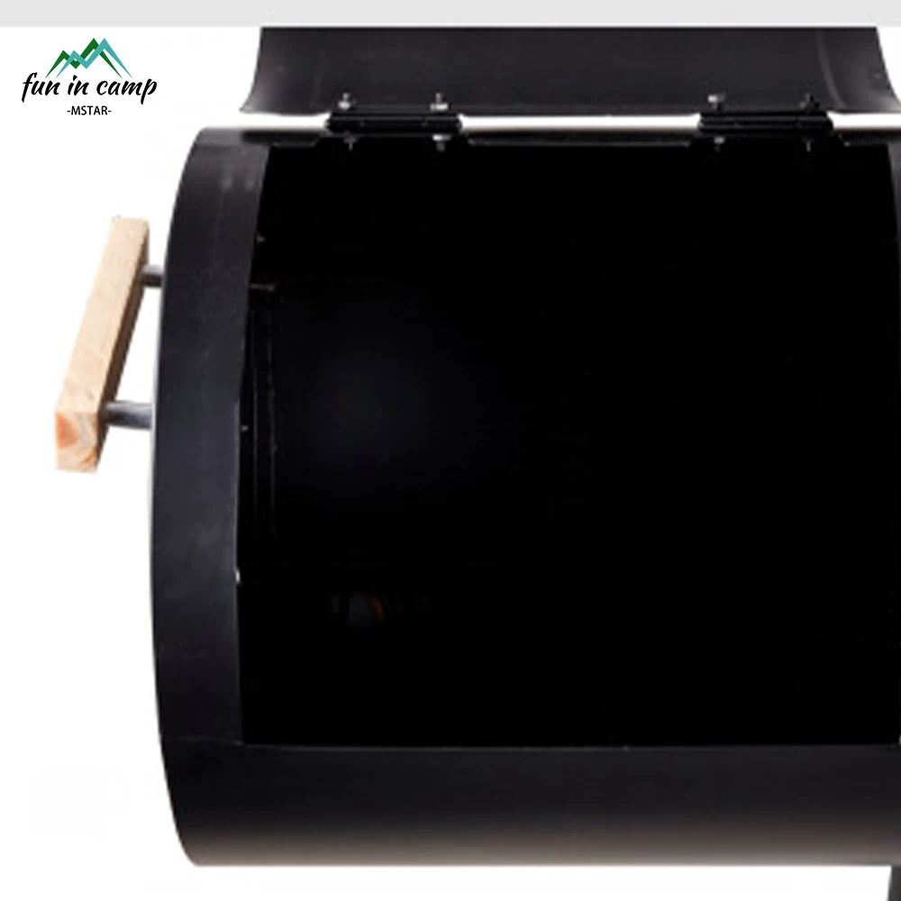 Heavy Duty Large Barrel Charcoal Bbq Smoker Grill