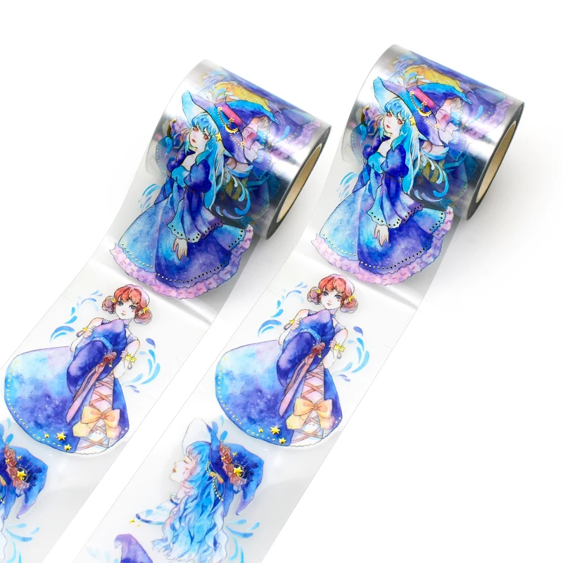 China factory custom holographic PET clear CMYK printing transparent washi tapes