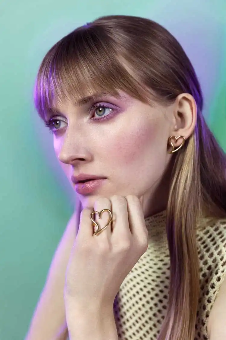 New Trend Heart Shape Earrings Stainless Steel Heart Hollow Stud Earrings Waterproof Trendy Fashion Charm Jewelry Gift